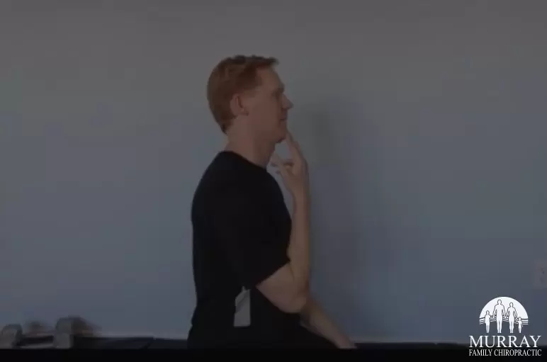 Dr. Rob Murray demonstrating neck posture alignment
